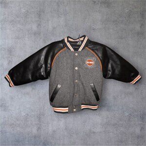 Harley-Davidson Toddler Bomber Jacket – Size 3T – Black with Embroidery